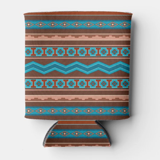 Southwest Style Geometric Cameron Gorge Design 缶クーラー (正面)