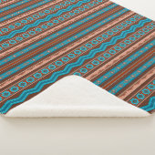 Southwest Style Geometric Cameron Gorge Design Lg シェルパブランケット (3/4)