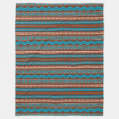Southwest Style Geometric Cameron Gorge Design Lg フリースブランケット (正面)