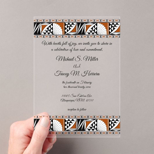 Southwest Sunrise アクリル招待状 (インサイチュ (ポータブル))