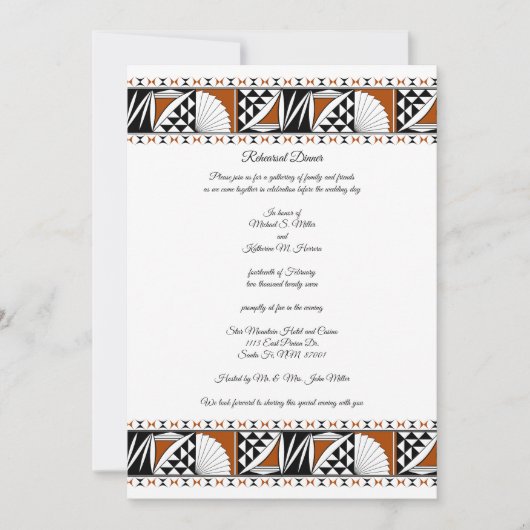 Southwest Sunrise 招待状 (正面)