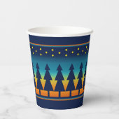 Southwest Sunset Starry Night and Pines Design 紙コップ (裏面)