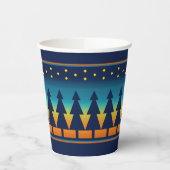 Southwest Sunset Starry Night and Pines Design 紙コップ (左)