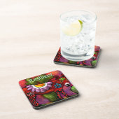 Southwest Talavera-Style Donkey Personalized コースター (右側)