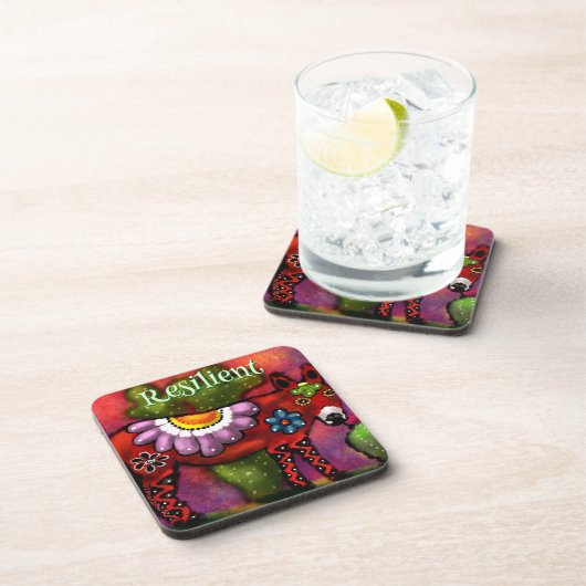 Southwest Talavera-Style Donkey Personalized コースター (右側)