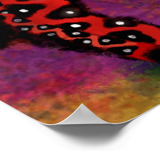 Southwest Talavera-Style Donkey Personalized ポスター (角)