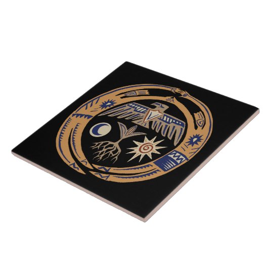 Southwest Tribal Rain Dance  タイル (側面)