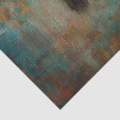 Southwest Turquoise Bison Portrait 薄葉紙 (詳細)