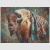 Southwest Turquoise Bison Portrait 薄葉紙 (正面)