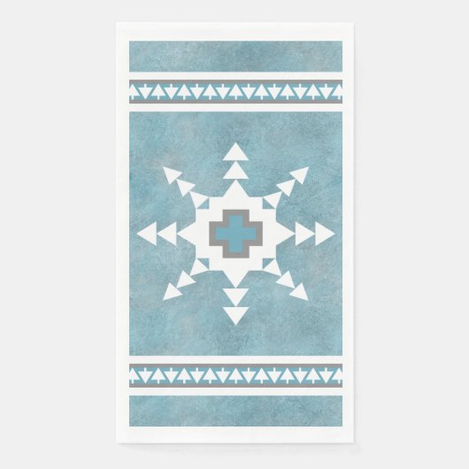 Southwest Winter Geometric Snowflake & Pine Trees (正面)