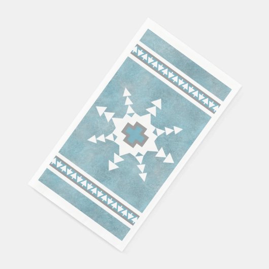Southwest Winter Geometric Snowflake & Pine Trees (コーナー)
