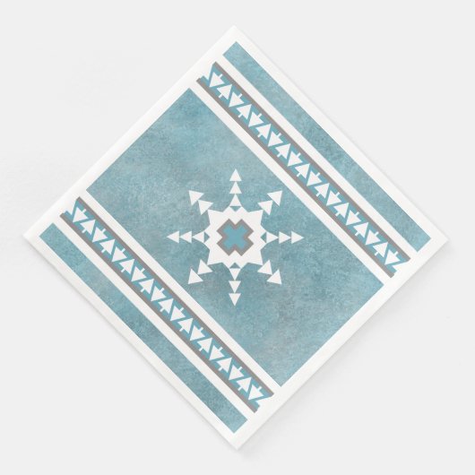 Southwest Winter Geometric Snowflakes Blue (コーナー)