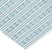 Southwest Winter Snowflakes Pines Striped Blue ショートテーブルランナー (コーナー)