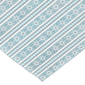 Southwest Winter Snowflakes Pines Striped Blue ミディアムテーブルランナー (コーナー)