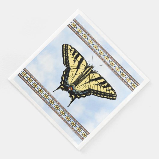 Southwest Yellow Swallowtail Butterfly Blue Sky (コーナー)
