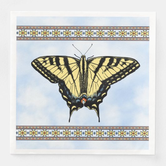 Southwest Yellow Swallowtail Butterfly Blue Sky (正面)