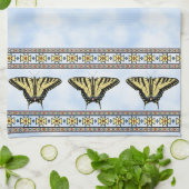 Southwest Yellow Swallowtail Butterfly Blue Sky キッチンタオル (折り畳み)