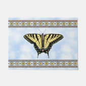 Southwest Yellow Swallowtail Butterfly Blue Sky ドアマット (正面)