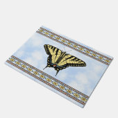 Southwest Yellow Swallowtail Butterfly Blue Sky ドアマット (アングル)