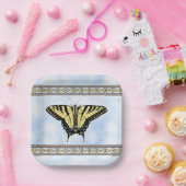 Southwest Yellow Swallowtail Butterfly Blue Sky ペーパープレート (パーティー)