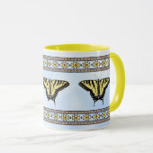 Southwest Yellow Swallowtail Butterfly Blue Sky マグカップ (正面右)