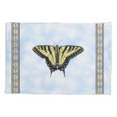 Southwest Yellow Swallowtail Butterfly Blue Sky 枕カバー (裏面-左)