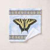Southwest Yellow Swallowtail Butterfly Geometric バスタオルセット (ウォッシュタオル)