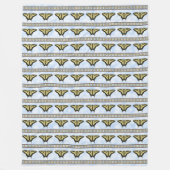 Southwest Yellow Swallowtail Butterfly Large フリースブランケット (正面)