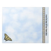 Southwest Yellow Swallowtail Butterfly Personalize ノートパッド (正面)