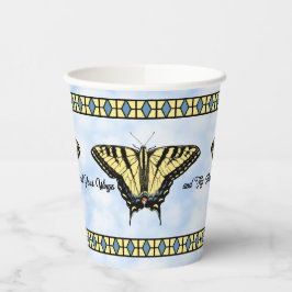 Southwest Yellow Swallowtail Butterfly Personalize 紙コップ