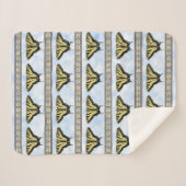 Southwest Yellow Swallowtail Butterfly Small シェルパブランケット (正面(横))