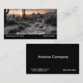 Southwestern Arizona Sunrise Roadrunner 名刺 (正面/裏面)