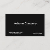 Southwestern Arizona Sunrise Roadrunner 名刺 (裏面)