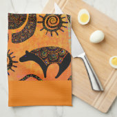 Southwestern Art キッチンタオル (四つ折り)