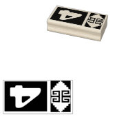 Southwestern Aztec No.4 デザインスタンプツール ラバースタンプ (押印)