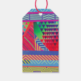 southwestern borders and triangles collage ギフトタグ