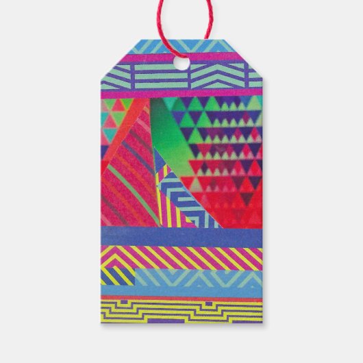 southwestern borders and triangles collage ギフトタグ (正面)