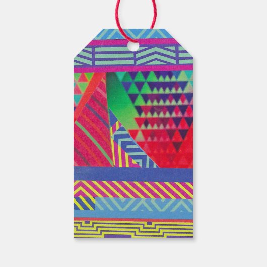 southwestern borders and triangles collage ギフトタグ (裏面)