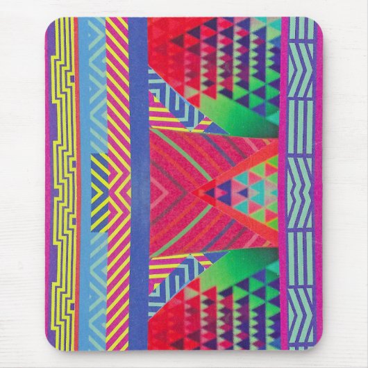 southwestern borders and triangles collage マウスパッド (正面)