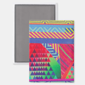 southwestern borders and triangles collage マグネット (正面/裏面)