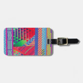 southwestern borders and triangles collage ラゲッジタグ (正面横)