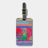 southwestern borders and triangles collage ラゲッジタグ (正面縦)