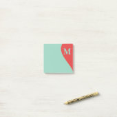 Southwestern Coral and Turqoise with Monogram ポストイット (デスク上)