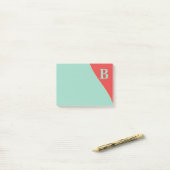 Southwestern Coral and Turqoise with Monogram ポストイット (デスク上)