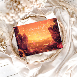 Southwestern Cowboy Boots Diapper Raffle エンクロージャーカード