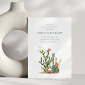 Southwestern Desert Cactus Engagement Party 招待状