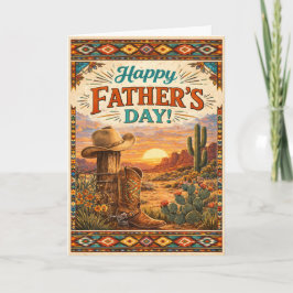 Southwestern Desert Cowboy Fathers Day シーズンカード