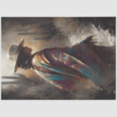 Southwestern Desert Cowgirl Art Decoupage 薄葉紙 (正面)