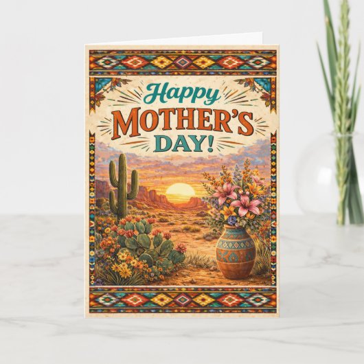 Southwestern Desert Floral Mothers Day シーズンカード (正面)