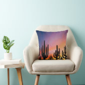 Southwestern Desert Landscape Cactus Sunrise Image クッション (椅子)